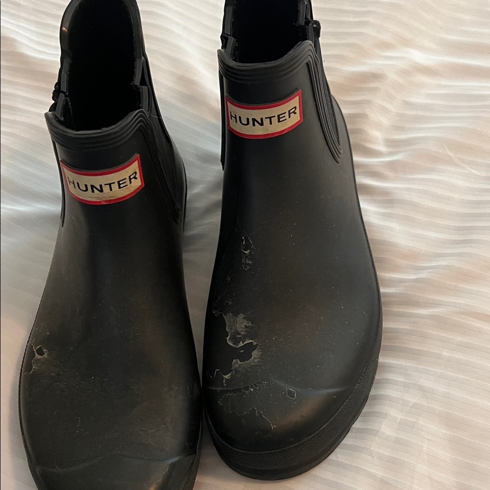 Hunter Classic Black Ankle Boots